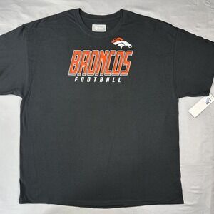 Denver Broncos Shirt Mens 2XL Black NFL Football Team Apparel‎ Tee New